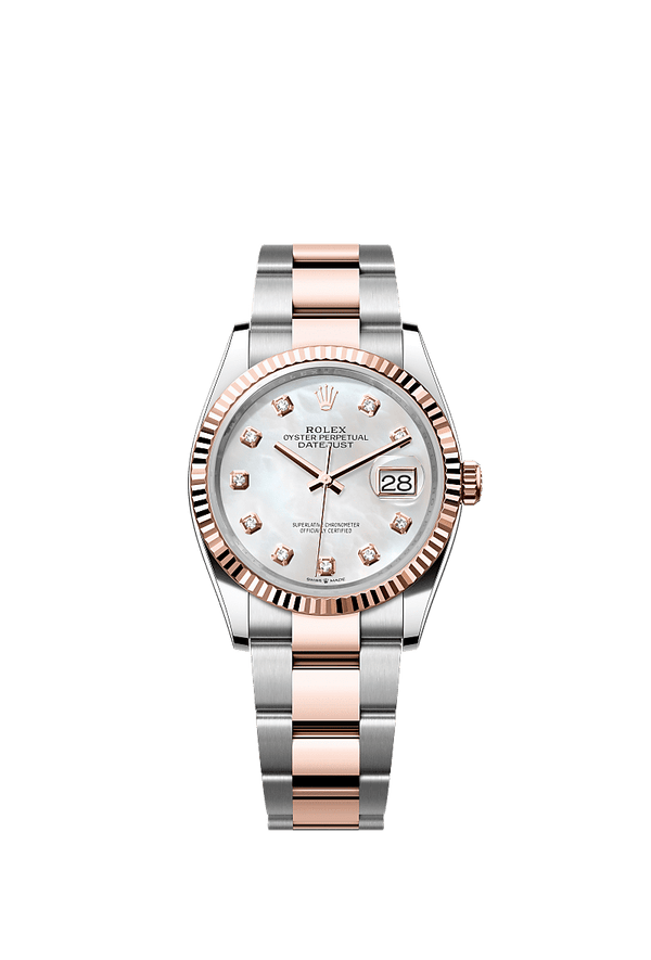Rolex Datejust 36 - Staal / Rosegoud - Parelmoer wijzerplaat (126231)