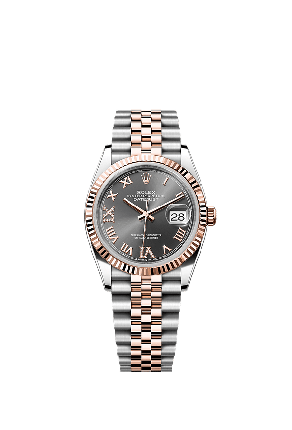 Rolex Datejust 36 - Staal / Rosegoud - Grijs wijzerplaat (126231)