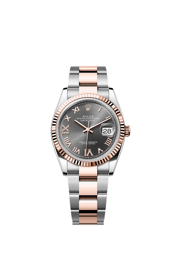Rolex Datejust 36 - Staal / Rosegoud - Grijs wijzerplaat (126231)