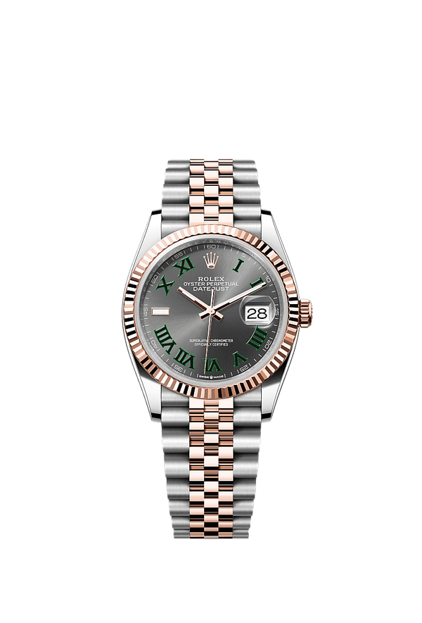 Rolex Datejust 36 - Staal / Rosegoud - Grijs wijzerplaat (126231)
