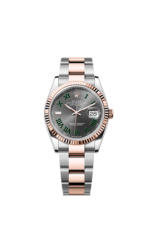 Rolex Datejust 36 - Staal / Rosegoud - Grijs wijzerplaat (126231)