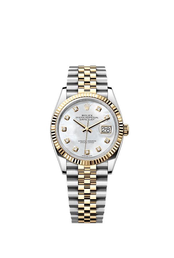 Rolex Datejust 36 - Staal / Geelgoud - Parelmoer wijzerplaat (126233)