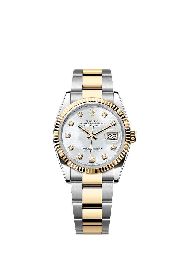 Rolex Datejust 36 - Staal / Geelgoud - Parelmoer wijzerplaat (126233)