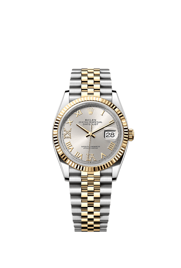 Rolex Datejust 36 - Staal / Geelgoud - Zilver wijzerplaat (126233)
