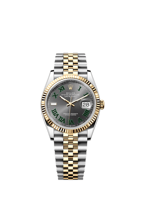 Rolex Datejust 36 - Staal / Geelgoud - Grijs wijzerplaat (126233)