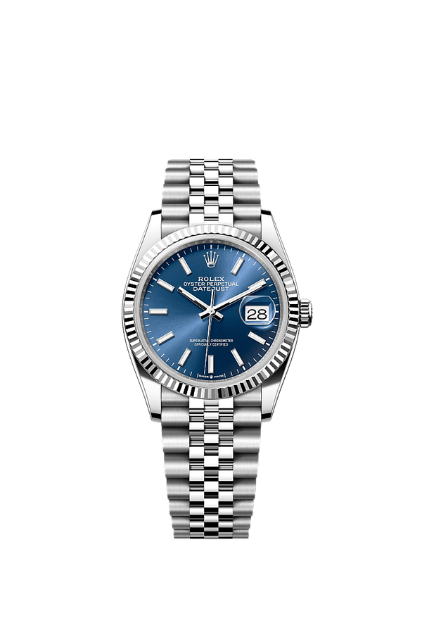 Rolex Datejust 36 - Staal / Witgoud - Blauw wijzerplaat (126234)