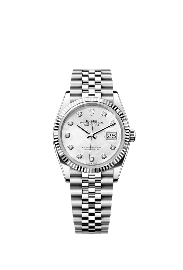 Rolex Datejust 36 - Staal / Witgoud - Parelmoer wijzerplaat (126234)