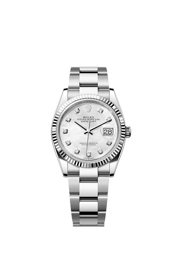Rolex Datejust 36 - Staal / Witgoud - Parelmoer wijzerplaat (126234)