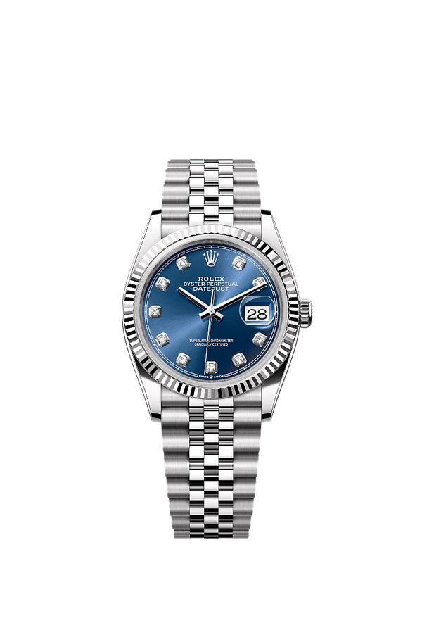 Rolex Datejust 36 - Staal / Witgoud - Blauw wijzerplaat (126234)