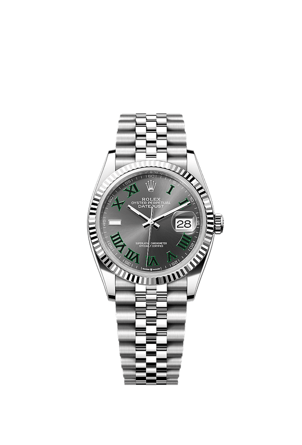 Rolex Datejust 36 - Staal / Witgoud - Grijs wijzerplaat (126234)