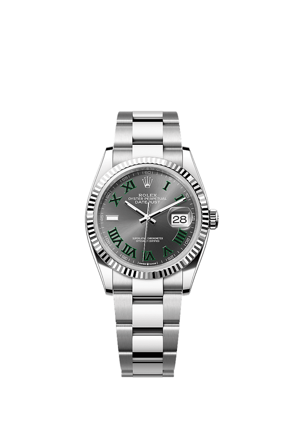 Rolex Datejust 36 - Staal / Witgoud - Grijs wijzerplaat (126234)
