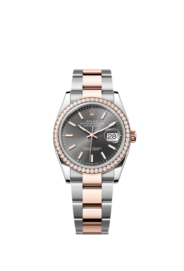 Rolex Datejust 36 - Staal / Rosegoud - Grijs wijzerplaat (126281RBR)