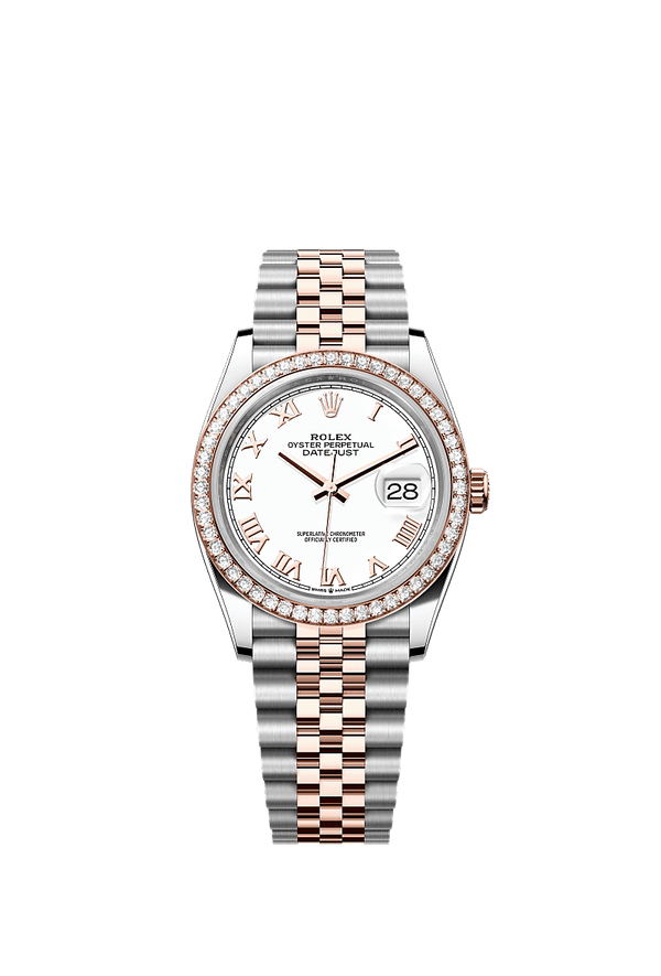 Rolex Datejust 36 - Staal / Rosegoud - Wit wijzerplaat (126281RBR)