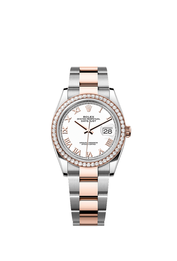 Rolex Datejust 36 - Staal / Rosegoud - Wit wijzerplaat (126281RBR)