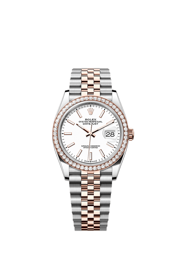 Rolex Datejust 36 - Staal / Rosegoud - Wit wijzerplaat (126281RBR)