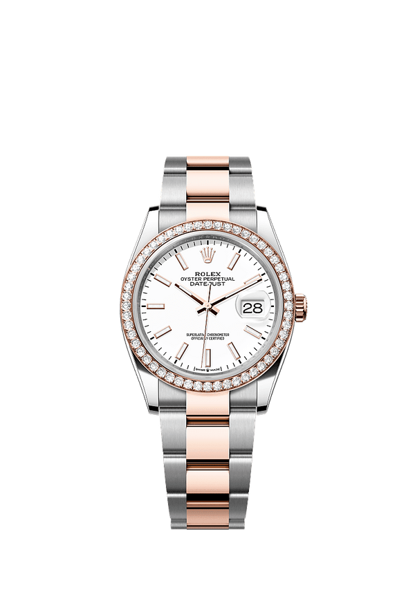 Rolex Datejust 36 - Staal / Rosegoud - Wit wijzerplaat (126281RBR)