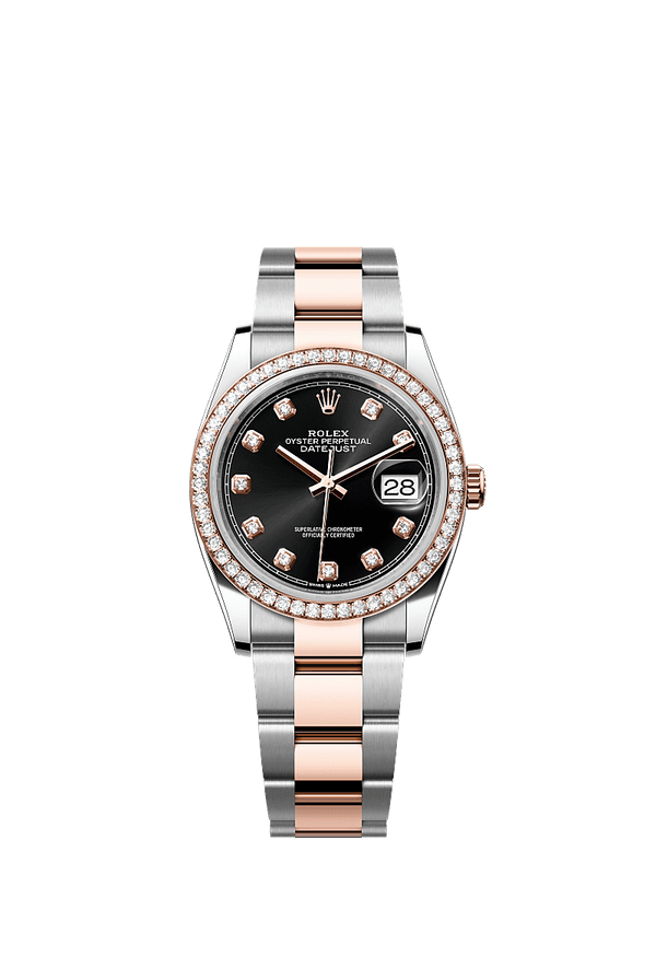 Rolex Datejust 36 - Staal / Rosegoud - Zwart wijzerplaat (126281RBR)