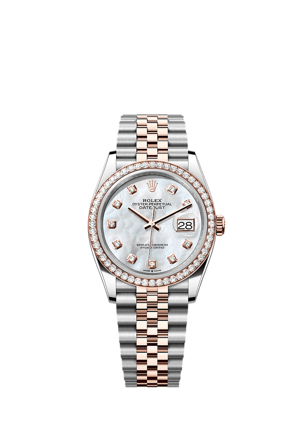 Rolex Datejust 36 - Staal / Rosegoud - Parelmoer wijzerplaat (126281RBR)