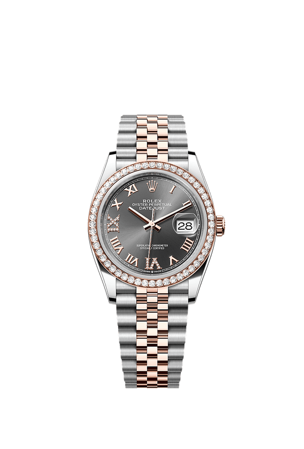 Rolex Datejust 36 - Staal / Rosegoud - Grijs wijzerplaat (126281RBR)