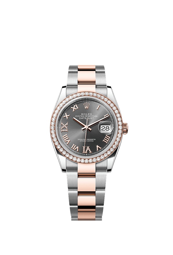 Rolex Datejust 36 - Staal / Rosegoud - Grijs wijzerplaat (126281RBR)