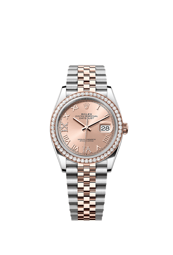 Rolex Datejust 36 - Staal / Rosegoud - Roze wijzerplaat (126281RBR)