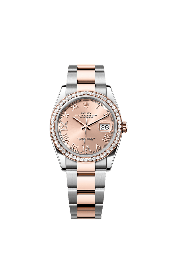 Rolex Datejust 36 - Staal / Rosegoud - Roze wijzerplaat (126281RBR)