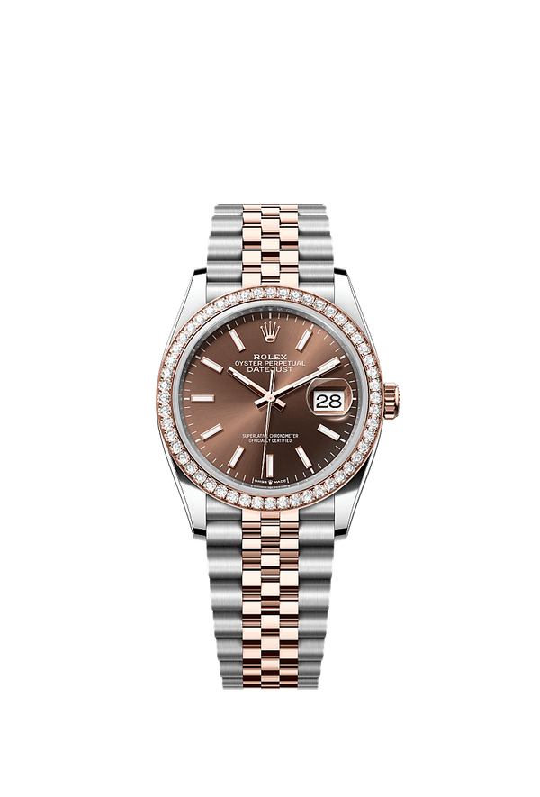 Rolex Datejust 36 - Staal / Rosegoud - Bruin wijzerplaat (126281RBR)