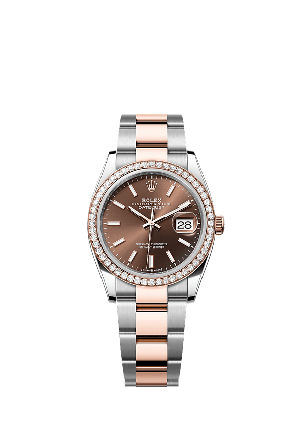 Rolex Datejust 36 - Staal / Rosegoud - Bruin wijzerplaat (126281RBR)