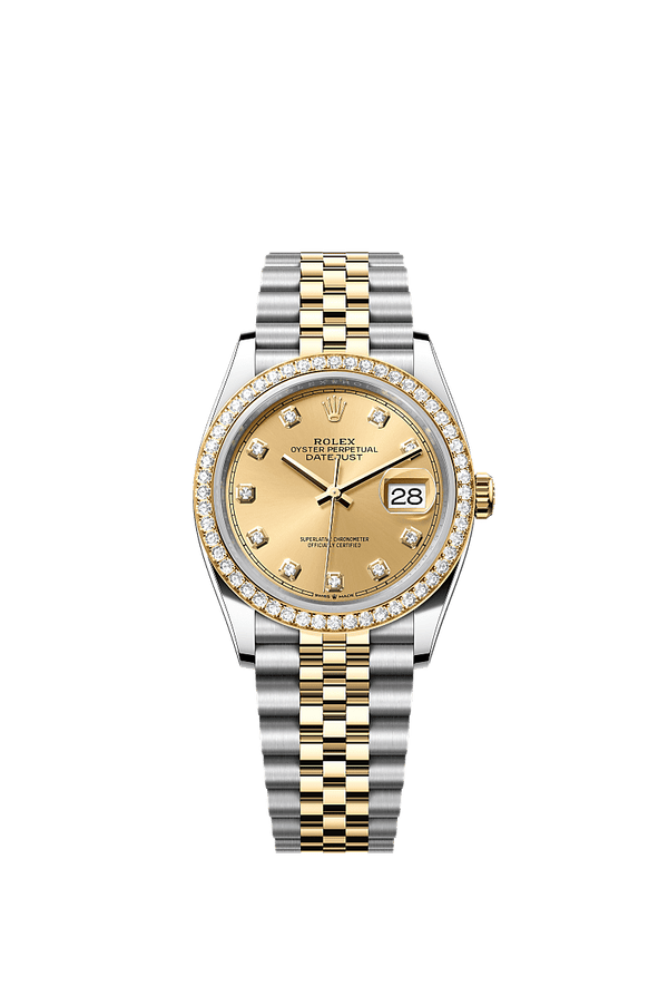 Rolex Datejust 36 - Staal / Geelgoud - Champagne wijzerplaat (126283RBR)