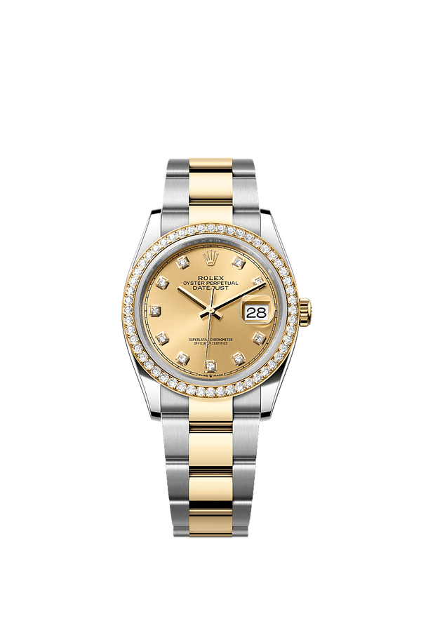 Rolex Datejust 36 - Staal / Geelgoud - Champagne wijzerplaat (126283RBR)