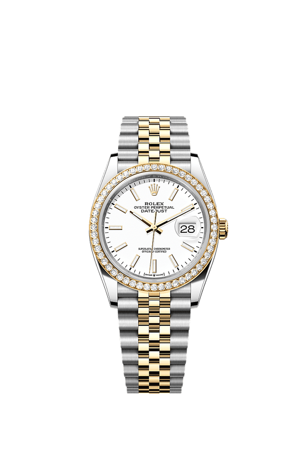 Rolex Datejust 36 - Staal / Geelgoud - Wit wijzerplaat (126283RBR)