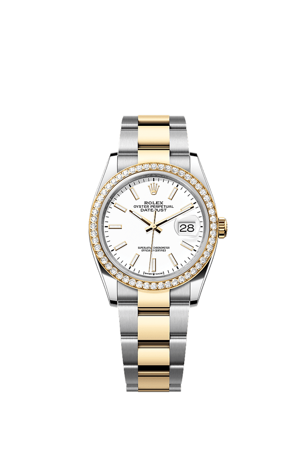 Rolex Datejust 36 - Staal / Geelgoud - Wit wijzerplaat (126283RBR)