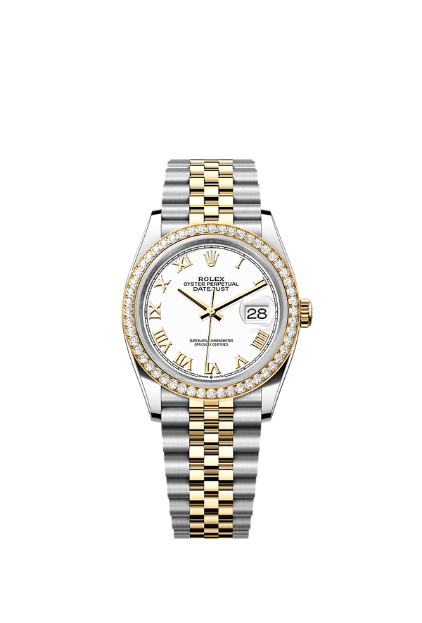 Rolex Datejust 36 - Staal / Geelgoud - Wit wijzerplaat (126283RBR)