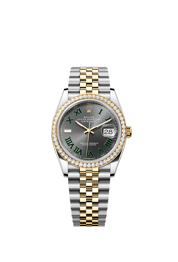 Rolex Datejust 36 - Staal / Geelgoud - Grijs wijzerplaat (126283RBR)