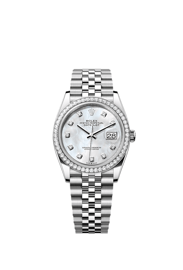 Rolex Datejust 36 - Staal / Witgoud - Parelmoer wijzerplaat (126284RBR)