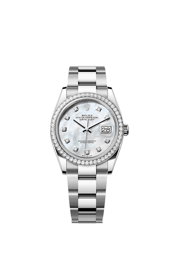 Rolex Datejust 36 - Staal / Witgoud - Parelmoer wijzerplaat (126284RBR)