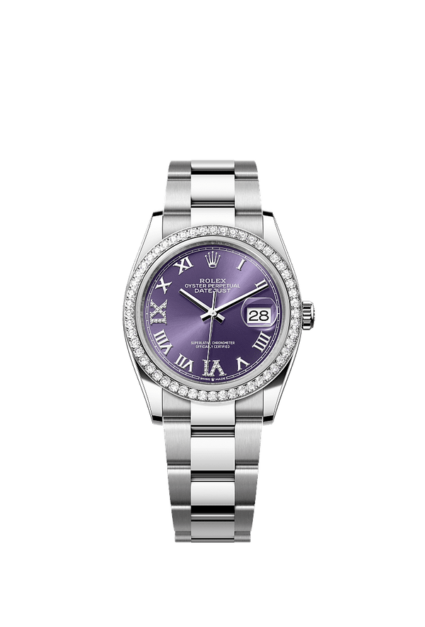 Rolex Datejust 36 - Staal / Witgoud - Paars wijzerplaat (126284RBR)