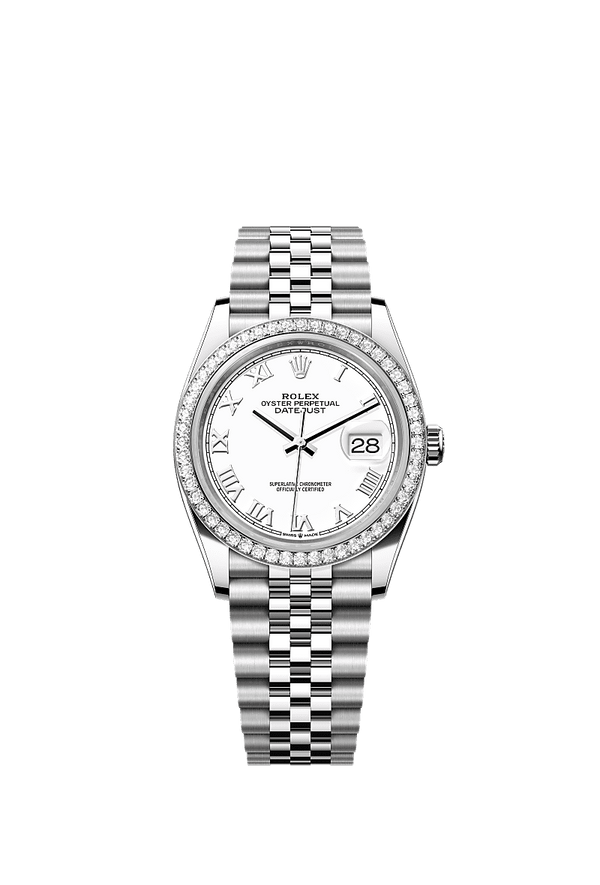 Rolex Datejust 36 - Staal / Witgoud - Wit wijzerplaat (126284RBR)