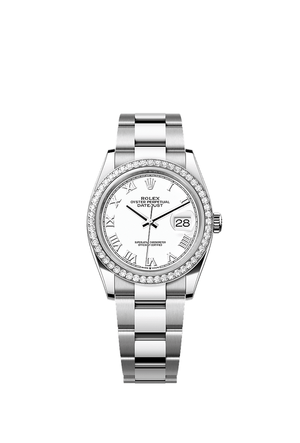 Rolex Datejust 36 - Staal / Witgoud - Wit wijzerplaat (126284RBR)