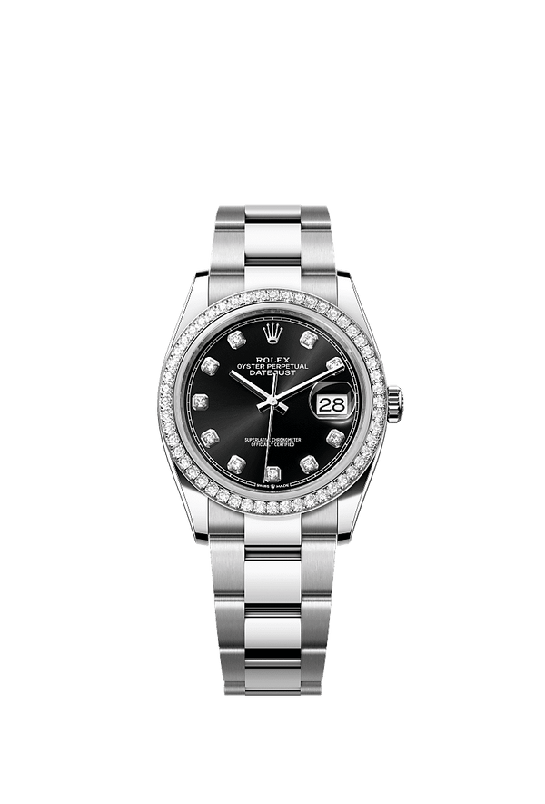 Rolex Datejust 36 - Staal / Witgoud - Zwart wijzerplaat (126284RBR)