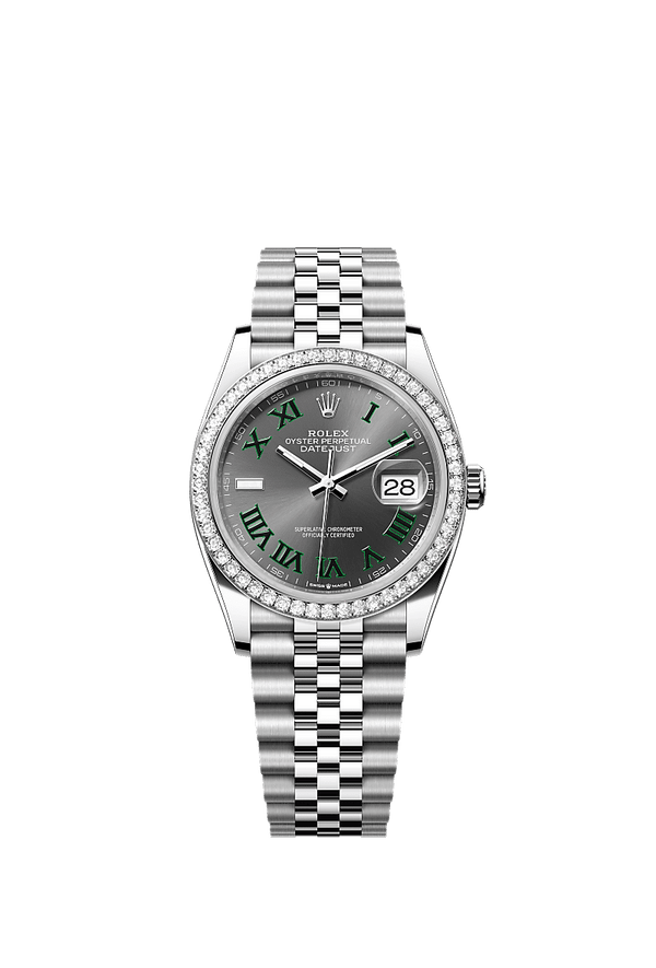 Rolex Datejust 36 - Staal / Witgoud - Grijs wijzerplaat (126284RBR)