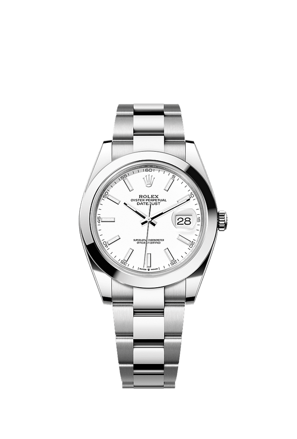 Rolex Datejust 41 - Staal - Wit wijzerplaat (126300)