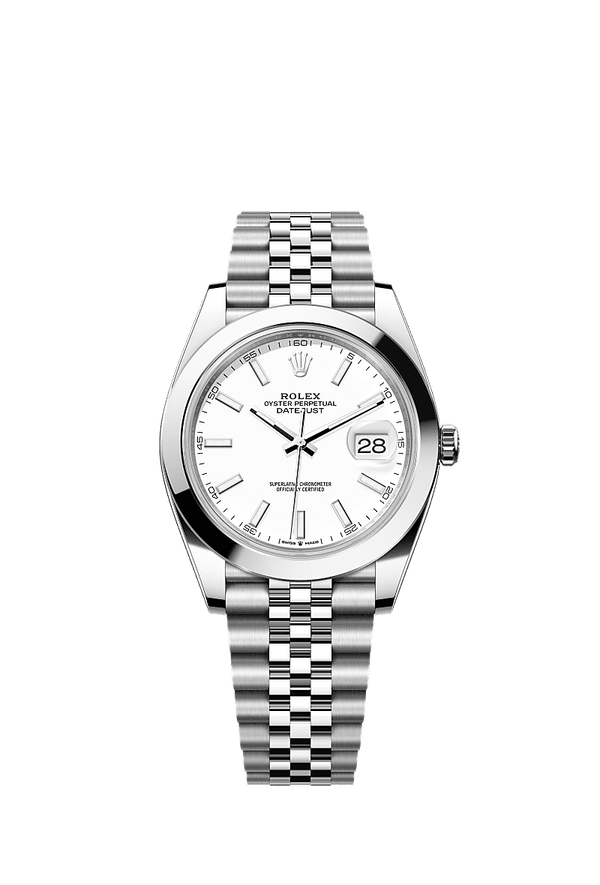 Rolex Datejust 41 - Staal - Wit wijzerplaat (126300)