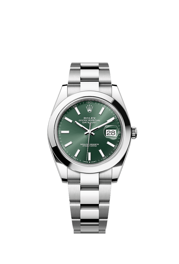 Rolex Datejust 41 - Staal - Groen wijzerplaat (126300)