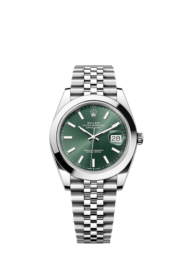 Rolex Datejust 41 - Staal - Groen wijzerplaat (126300)