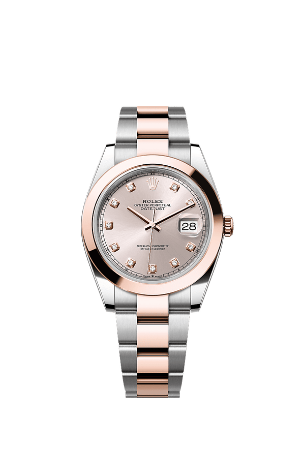 Rolex Datejust 41 - Staal / Rosegoud - Roze wijzerplaat (126301)
