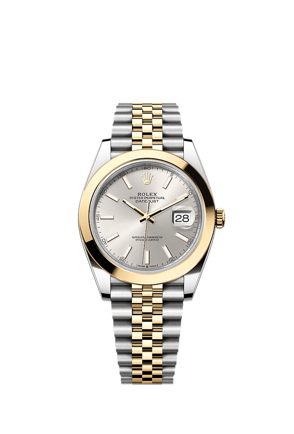Rolex Datejust 41 - Staal / Geelgoud - Zilver wijzerplaat (126303)
