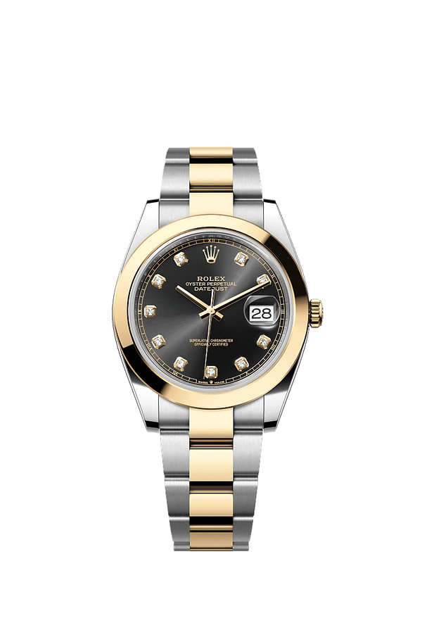 Rolex Datejust 41 - Staal / Geelgoud - Zwart wijzerplaat (126303)