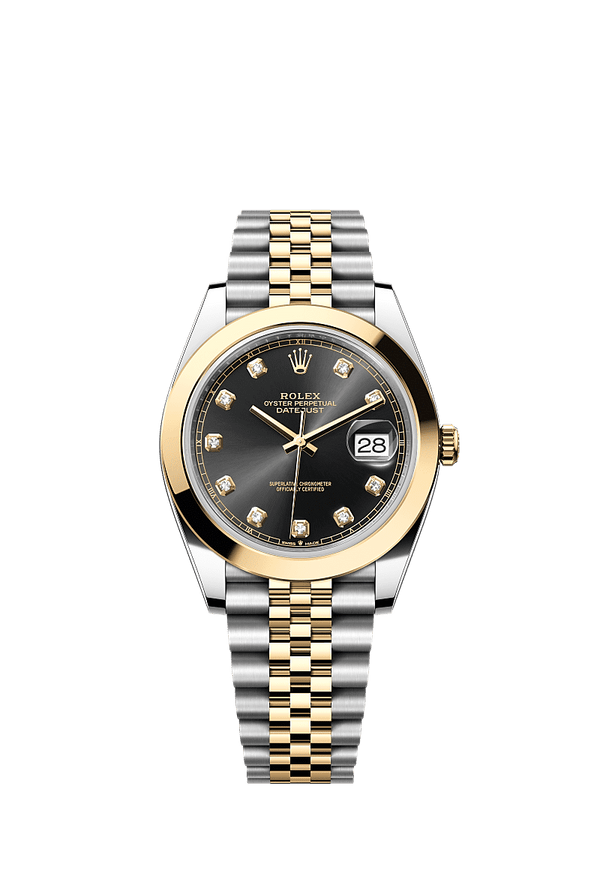Rolex Datejust 41 - Staal / Geelgoud - Zwart wijzerplaat (126303)