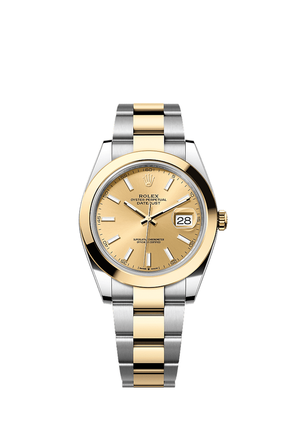 Rolex Datejust 41 - Staal / Geelgoud - Champagne wijzerplaat (126303)